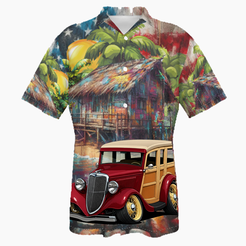 9K791 (CA) Hawaiian Shirt - Patriotic