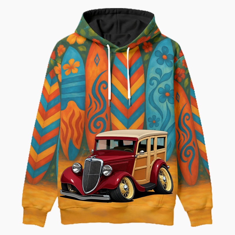 9K791 (CA) Woodie Hoodie - Surfboard