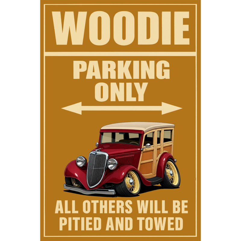 9K791 (CA) Sign - Woodie Parking Only