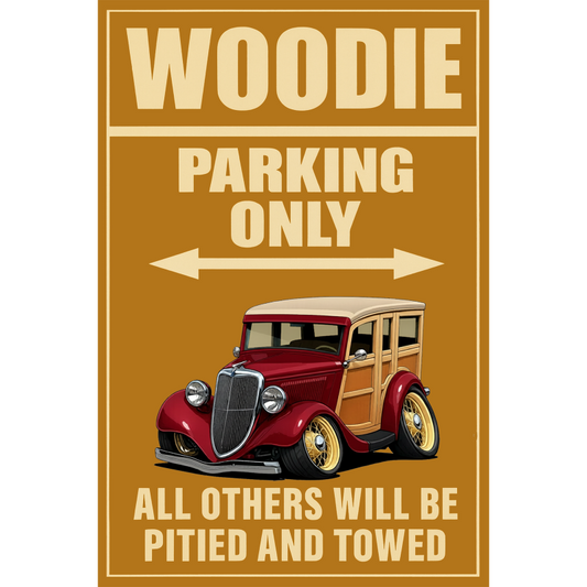 9K791 (CA) Sign - Woodie Parking Only