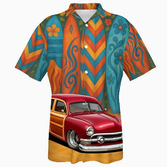 9KBA527 (CA) Hawaiian Shirt - Surfboard