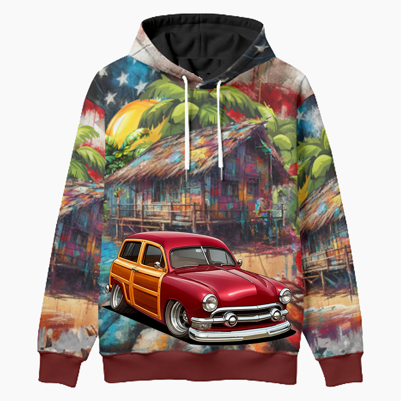 9KBA527 (CA) Woodie Hoodie - Patriotic