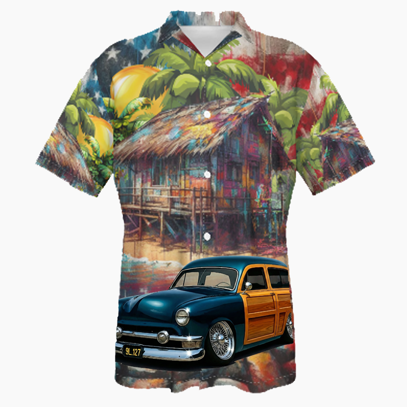 9L127 (CA) Hawaiian Shirt - Patriotic