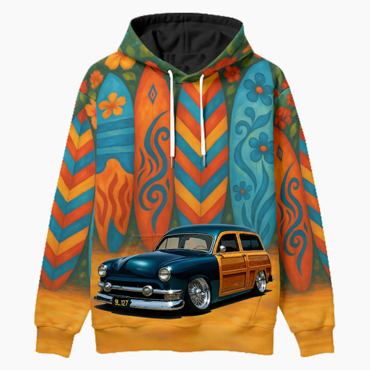 9L127 (CA) Woodie Hoodie - Surfboard