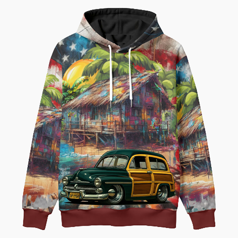 9P1950 (CA) Woodie Hoodie - Patriotic