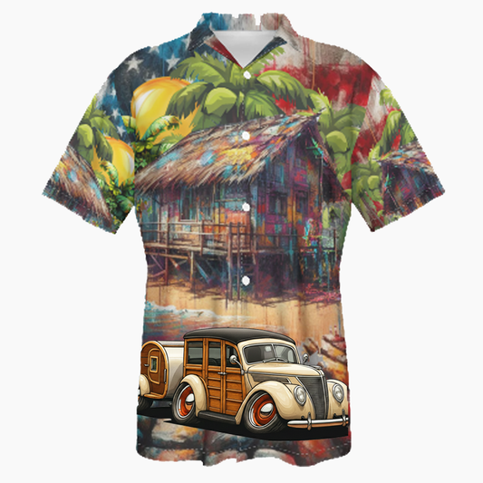 9TZA474 (CA) Hawaiian Shirt - Patriotic