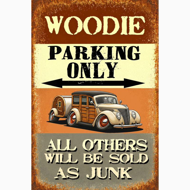 9TZA474 (CA) Sign - Woodie Parking Only II