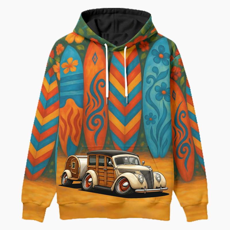 9TZA474 (CA) Woodie Hoodie - Surfboard