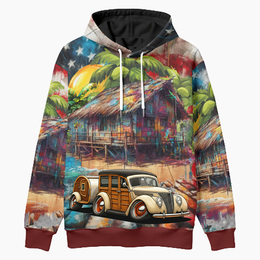 9TZA474 (CA) Woodie Hoodie - Patriotic