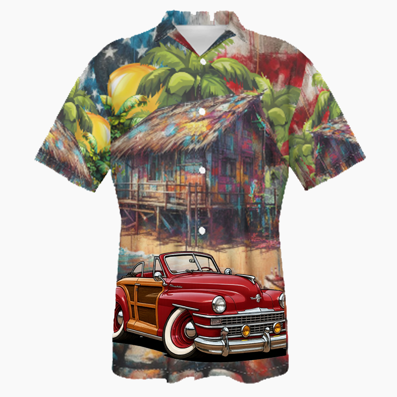 9UDY597 (CA) Hawaiian Shirt - Patriotic
