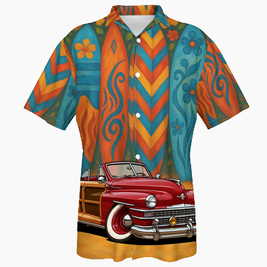 9UDY597 (CA) Hawaiian Shirt - Surfboard