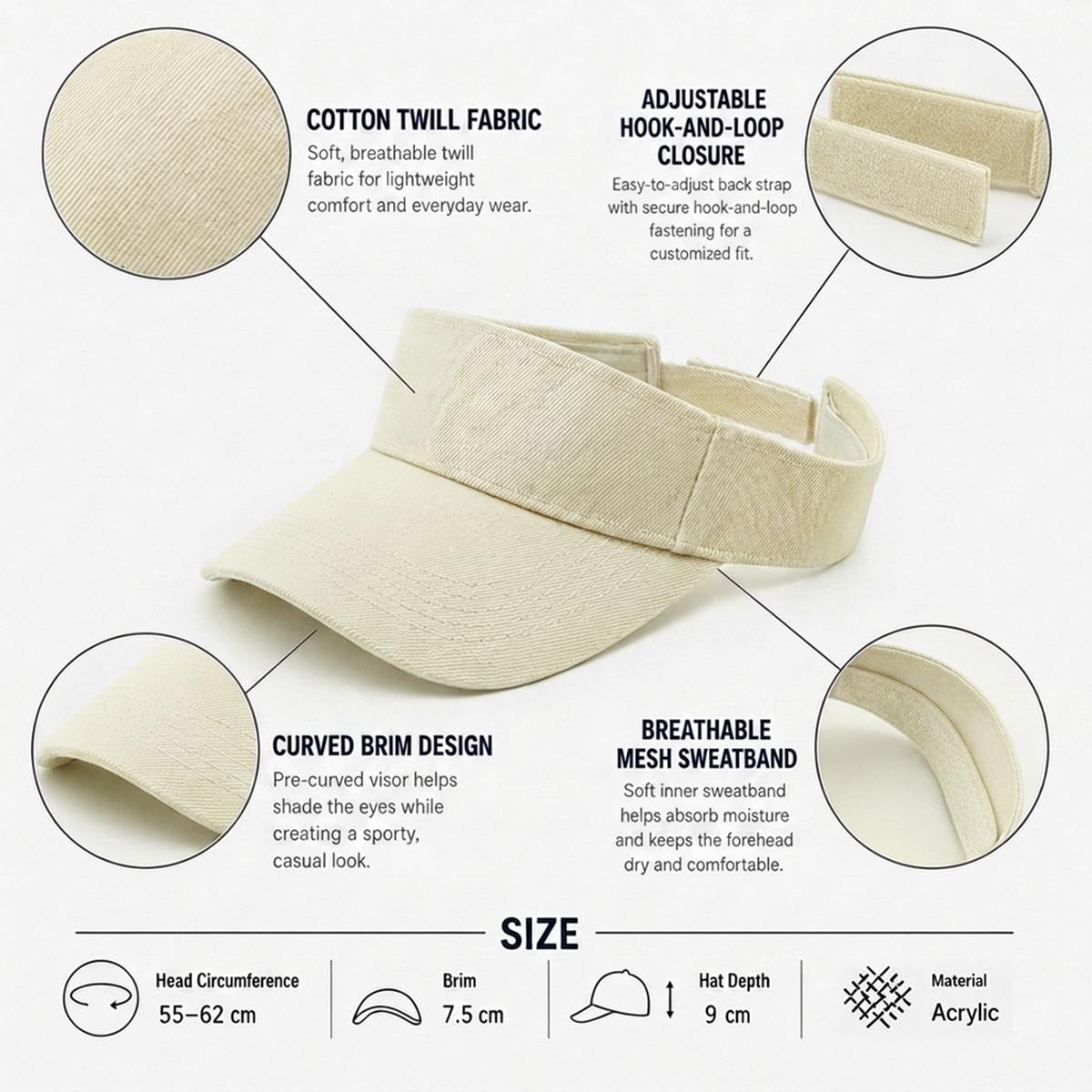 05M630 (CA) Embroidered Visor
