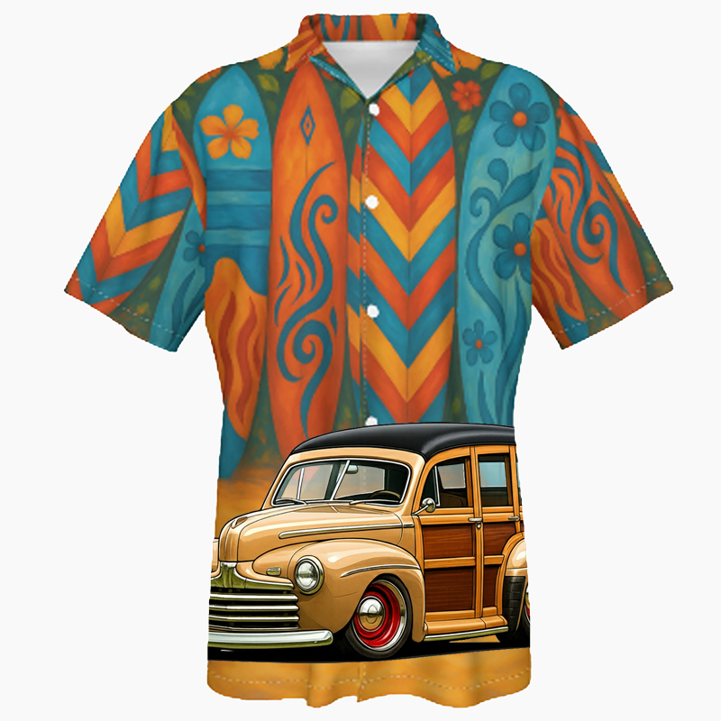 AKA6146 (AZ) Hawaiian Shirt - Surfboard