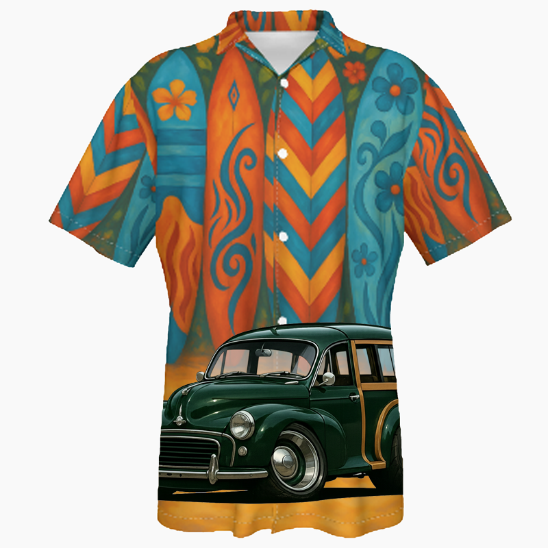 AMS01 (CA) Hawaiian Shirt - Surfboard