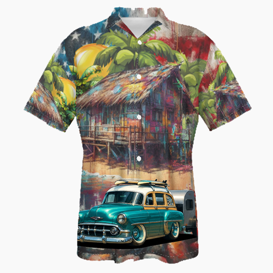 B31876 (CO) Hawaiian Shirt - Patriotic