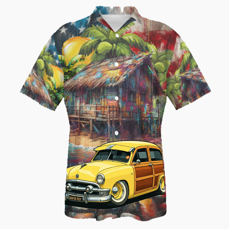 BEACHGY (CA) Hawaiian Shirt - Patriotic
