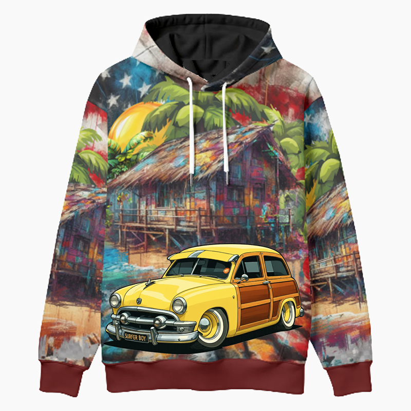 BEACHGY (CA) Woodie Hoodie - Patriotic