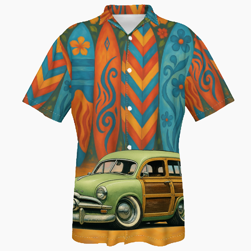 BEFORE (CA) Hawaiian Shirt - Surfboard