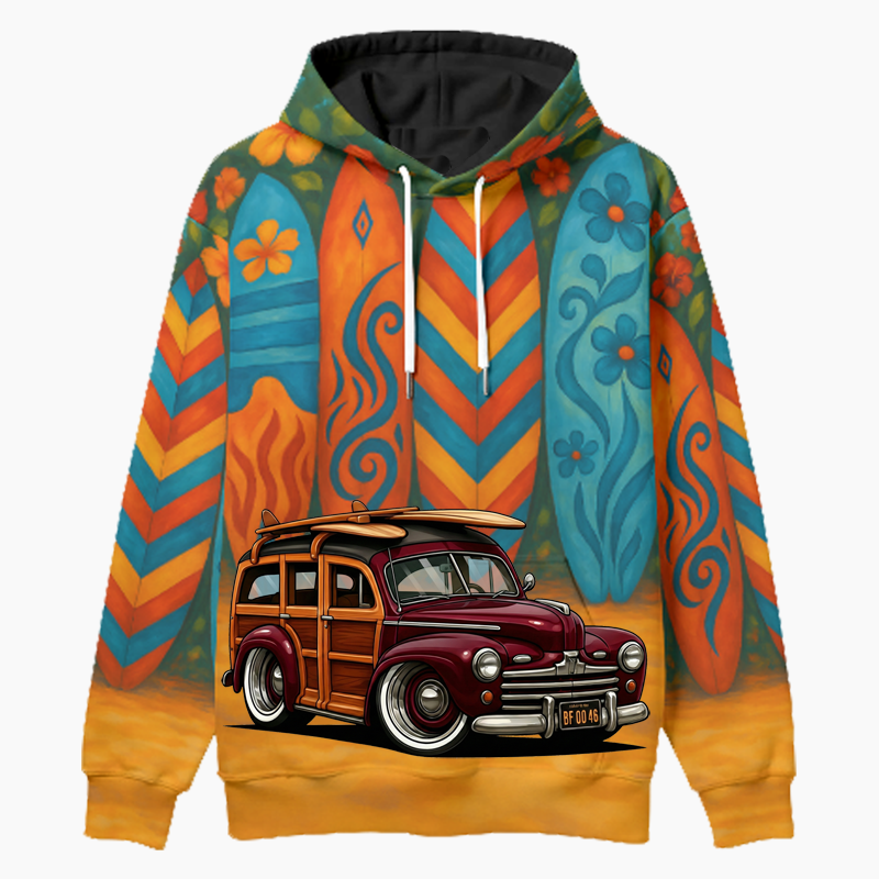BF0046 (CA) Woodie Hoodie - Surfboard