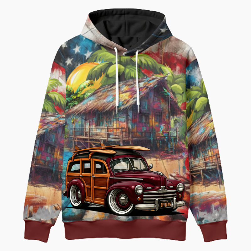 BF0046 (CA) Woodie Hoodie - Patriotic