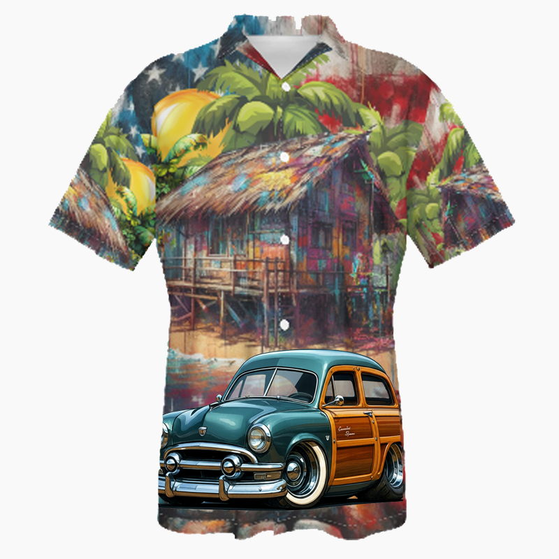 BHE7363 (AZ) Hawaiian Shirt - Patriotic