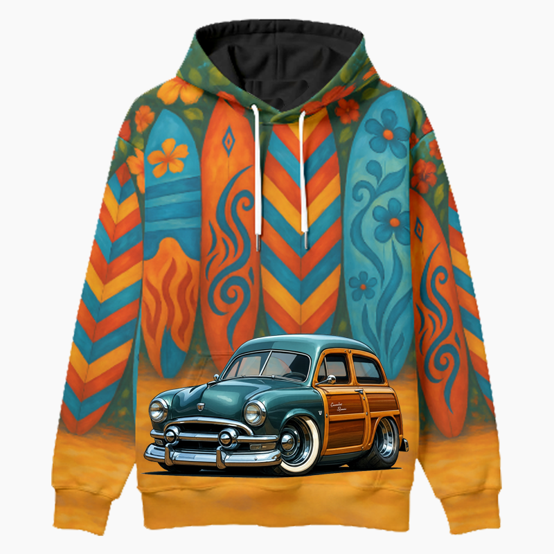 BHE7363 (AZ) Woodie Hoodie - Surfboard