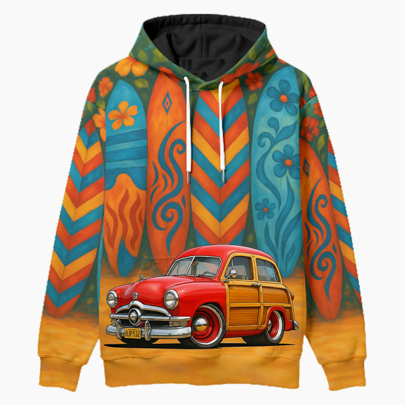 BJP532 (CA) Woodie Hoodie - Surfboard