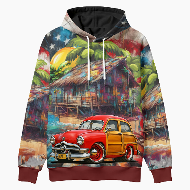 BJP532 (CA) Woodie Hoodie - Patriotic