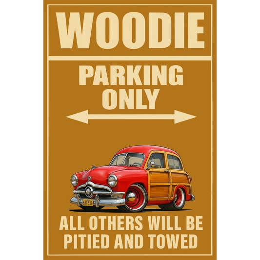 BJP532 (CA) Sign - Woodie Parking Only
