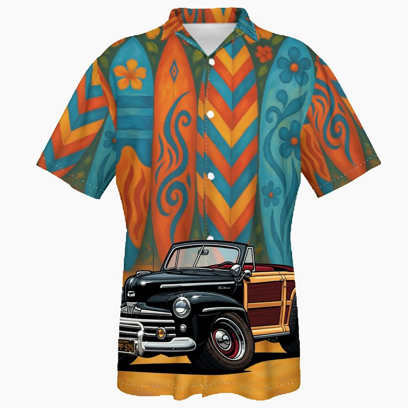 BPP575 (CA) Hawaiian Shirt - Surfboard