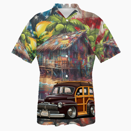 BUWOODY (CA) Hawaiian Shirt - Patriotic