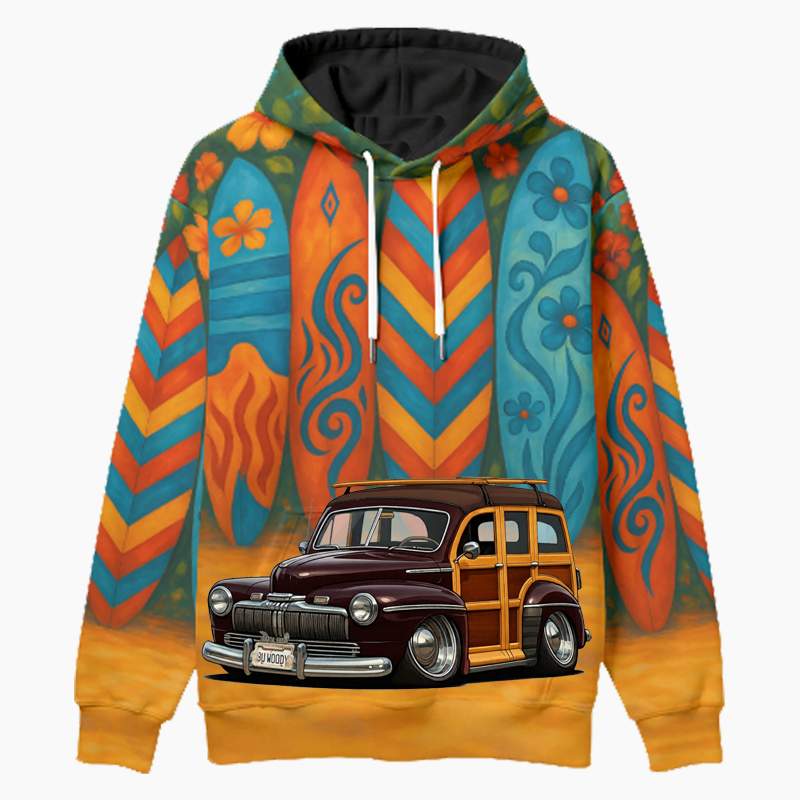 BUWOODY (CA) Woodie Hoodie - Surfboard