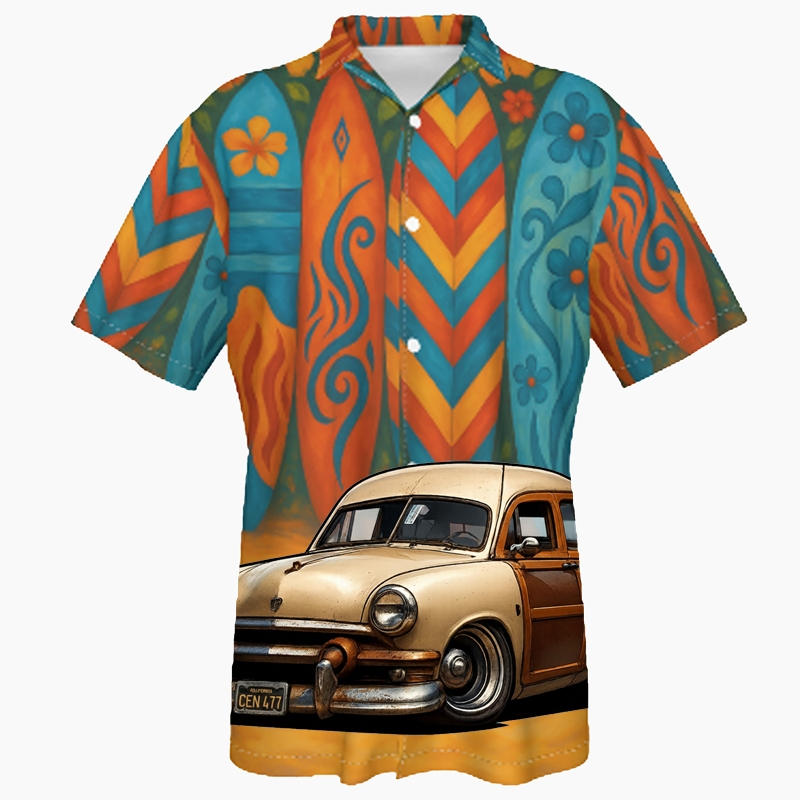 CEN477 (CA) Hawaiian Shirt - Surfboard