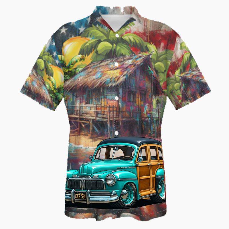 CEZ531 (CA) Hawaiian Shirt - Patriotic