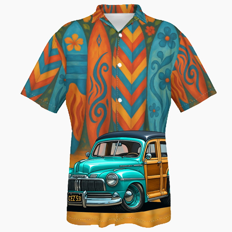 CEZ531 (CA) Hawaiian Shirt - Surfboard