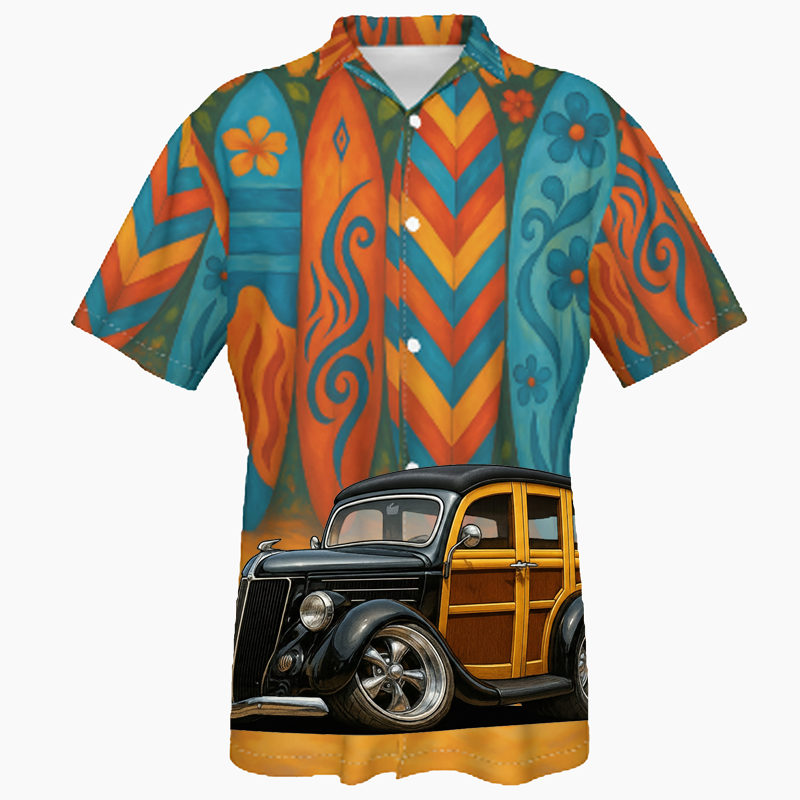 COOPS36 (CA) Hawaiian Shirt - Surfboard