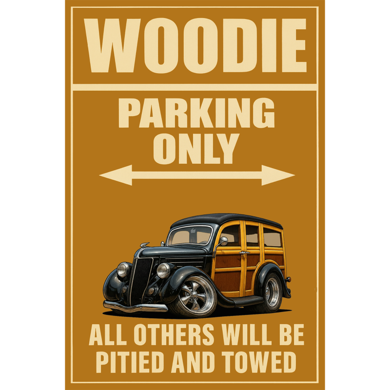 COOPS36 (CA) Sign - Woodie Parking Only