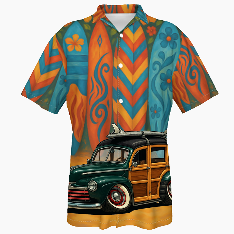DCFD46 (CA) Hawaiian Shirt - Surfboard