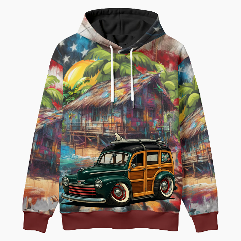 DCFD46 (CA) Woodie Hoodie - Patriotic