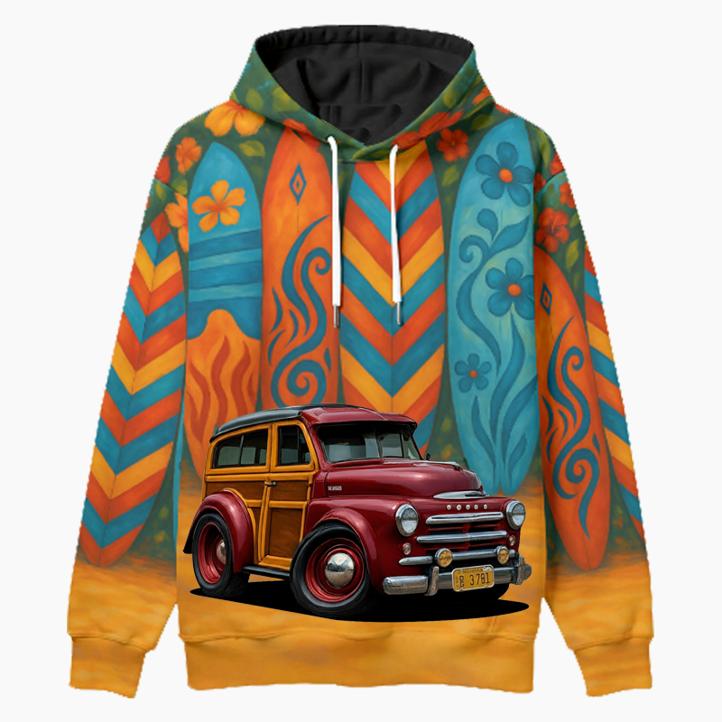 DG3781 (CA) Woodie Hoodie - Surfboard