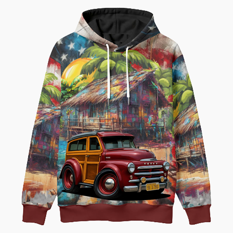 DG3781 (CA) Woodie Hoodie - Patriotic