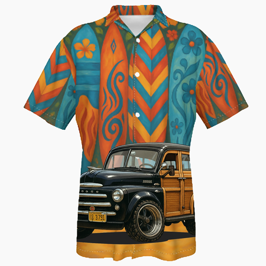DG3791 (CA) Hawaiian Shirt - Surfboard