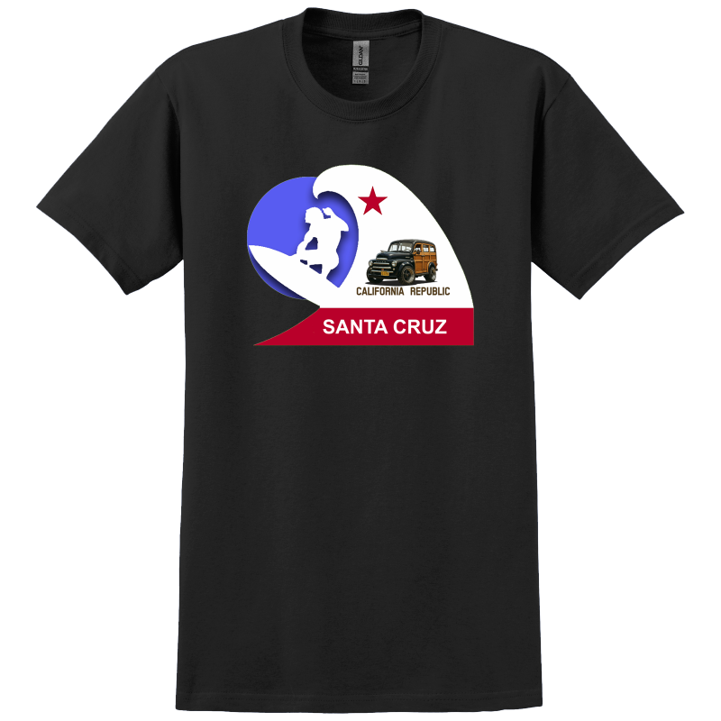 DG3791 (CA) T-Shirt WoW Santa Cruz California Surfer