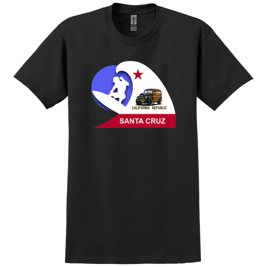 DG3791 (CA) T-Shirt WoW Santa Cruz California Surfer