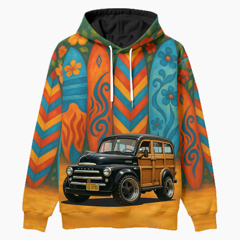 DG3791 (CA) Woodie Hoodie - Surfboard