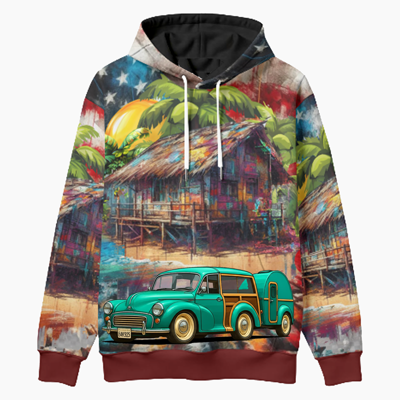 EAK925 (CA) Woodie Hoodie - Patriotic