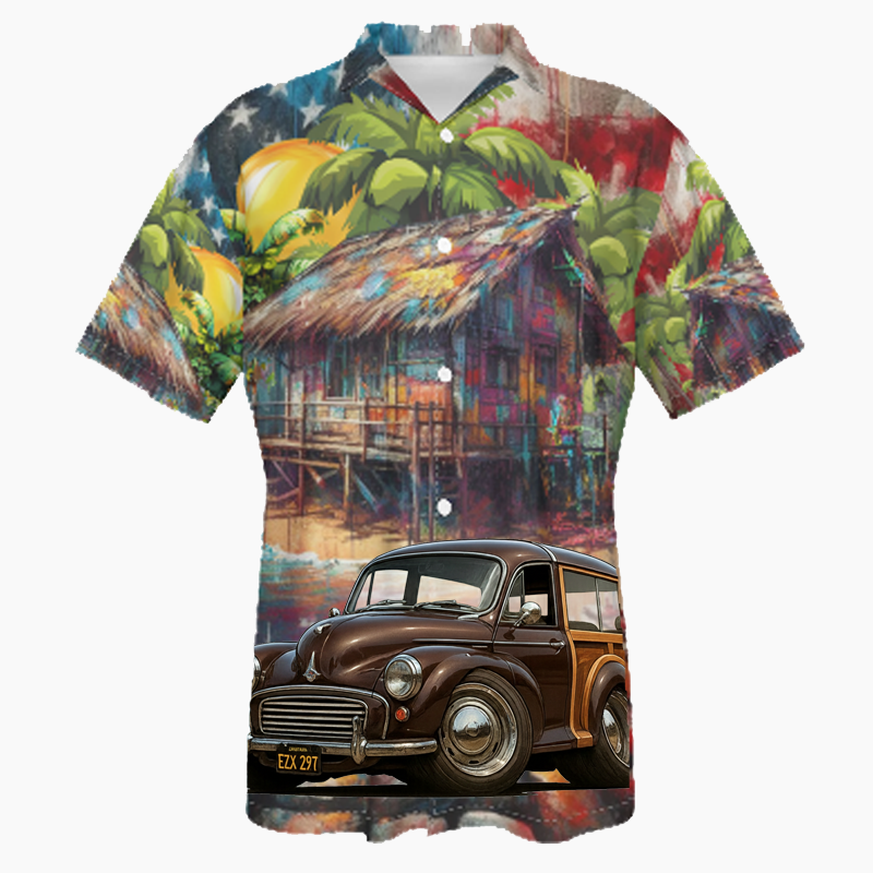 EZX297 (CA) Hawaiian Shirt - Patriotic