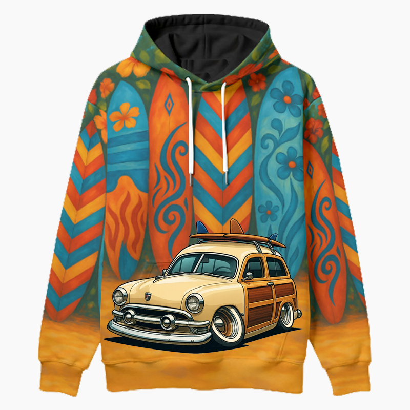 FWOOD51 (CA) Woodie Hoodie - Surfboard