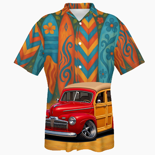 GOTWUD (CA) Hawaiian Shirt - Surfboard