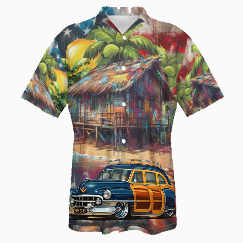 GWB038 (CA) Hawaiian Shirt - Patriotic